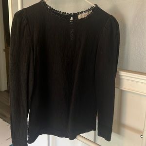 Loft lace neckline blouse